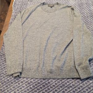 Banana Republic Men's Heather Gray Merino Wool Crewneck Sweater